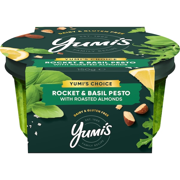 Yumi's Choice Rocket & Basil Pesto With Roasted Almonds Dip 150g