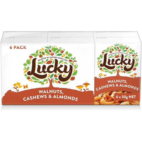 Lucky Walnuts, Cashews & Almonds 6 pack