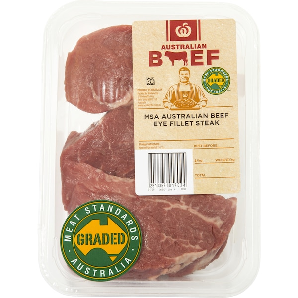 Woolworths Beef Steak Scotch Fillet 300g - 500g