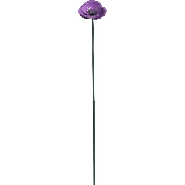 Green Gardener Metal Decoration Poppy Purple each