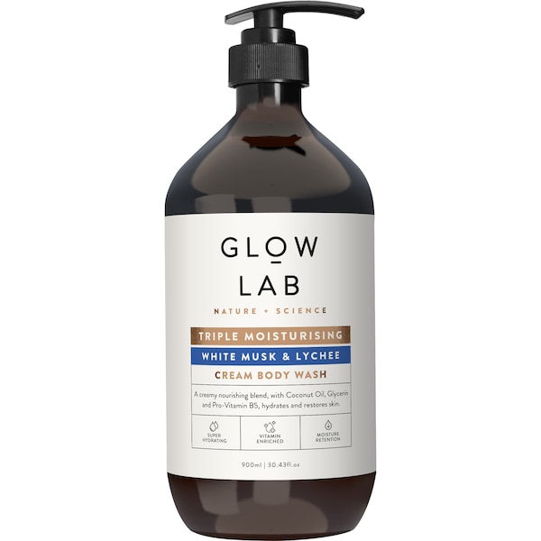 Glow Lab Cream Body Wash Triple Moisturising 900mL