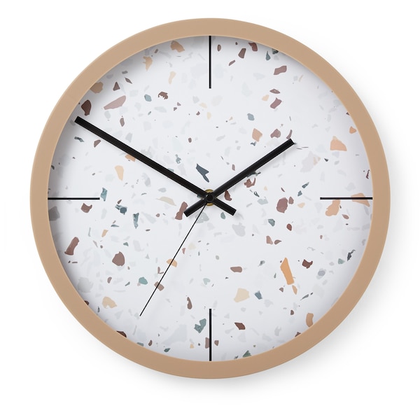 Inspire Wall Clock Terrazzo Pattern Each