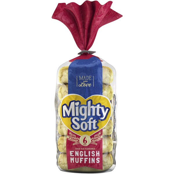 Mighty Soft English Muffins 97% Fat Free 6pk