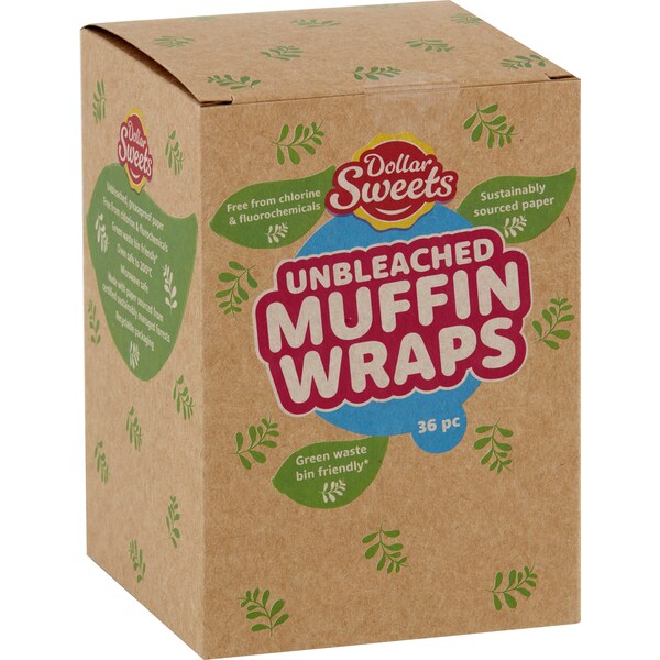 Dollar Sweets Unbleached Muffin Wraps 36 pack