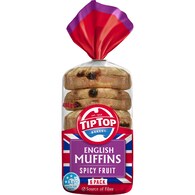 Tip Top English Muffins Fruit Bakery