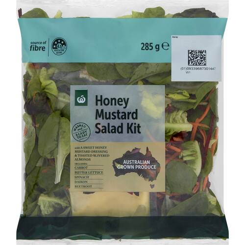 Woolworths Honey Mustard Salad Kit 285g bunch