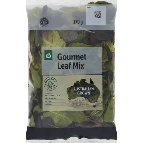 Woolworths Lettuce Gourmet Leaf Mix 170g bunch