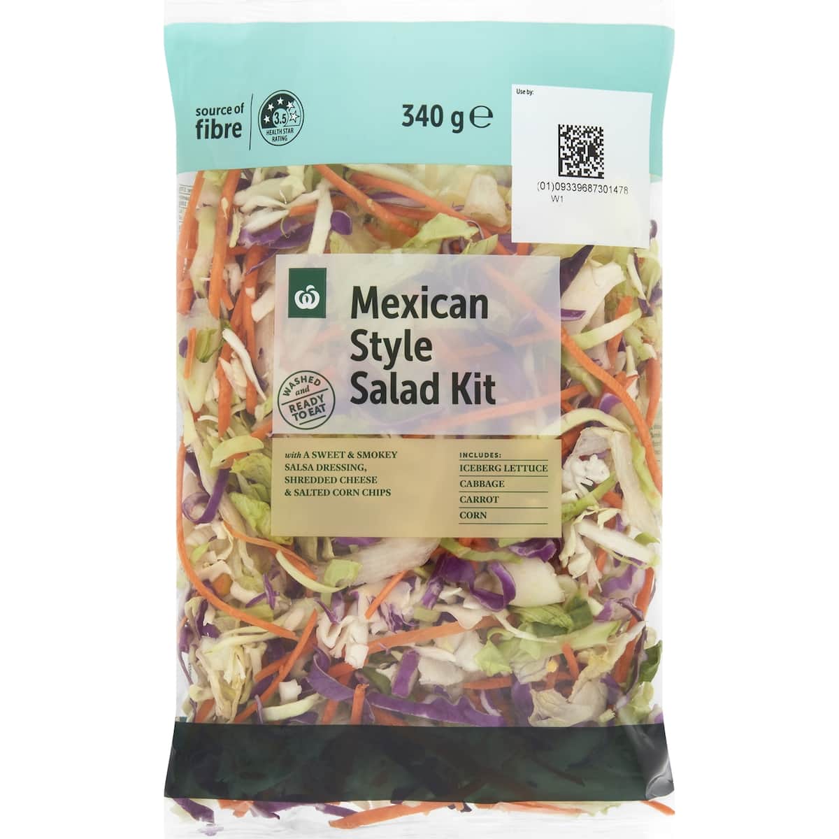 Woolworths Mexican Style Salad Kit 340g bunch