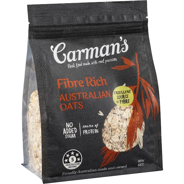 Carman's Fibre Rich Australian Oats 500g