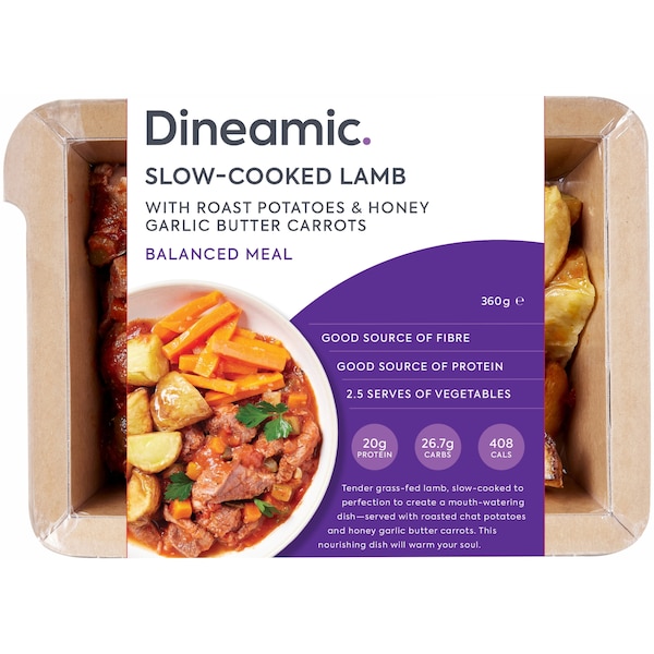 Dineamic Slow Cooked Lamb With Potatoes & Carrots Chilled Meal 360g