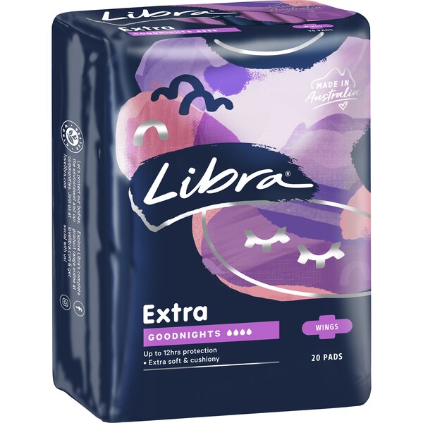 Libra Goodnights Pads With Wings 20 pack