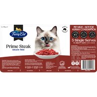 Fussy Cat Grain Free Adult Chilled Fresh Cat Food Prime Steak Mince