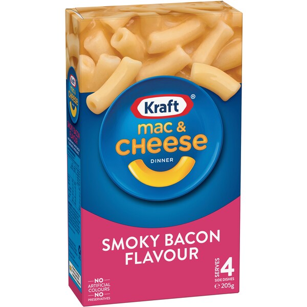 Kraft Mac & Cheese Pasta Smoky Bacon Flavour Noodles 205g