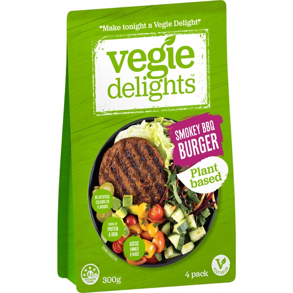 Vegie Delights Smokey BBQ Burgers 300g