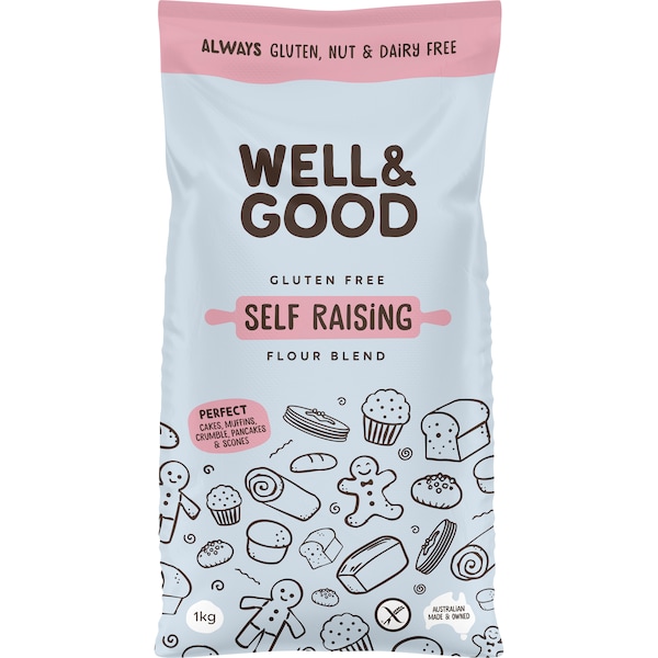 Well & Good Gluten Free Self Raising Flour Blend 1kg