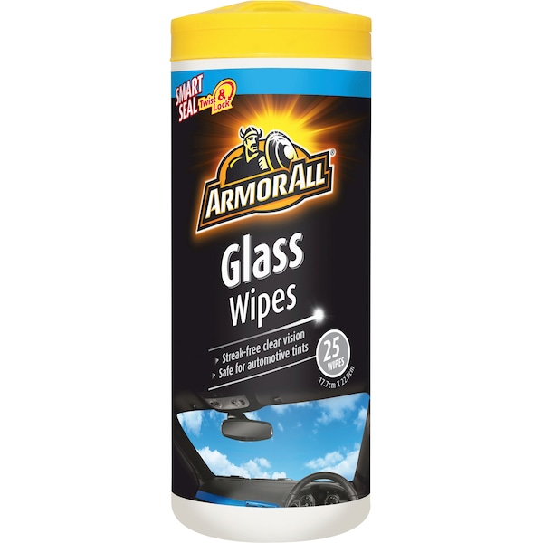 Armor All Car Care Glass Cleaner Wipes 25 Pack