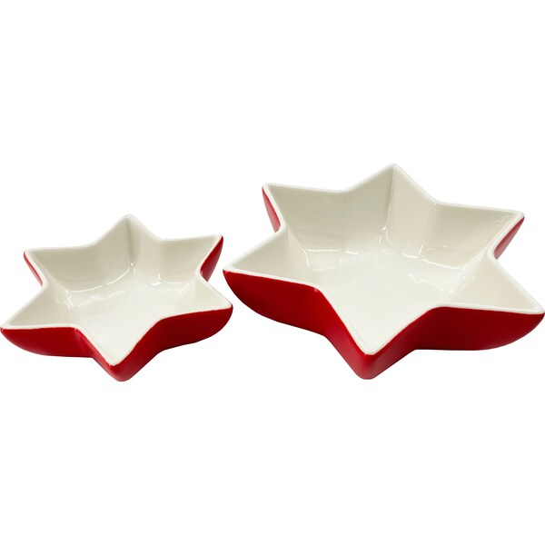 Christmas Star Serving Bowls 2 Pack