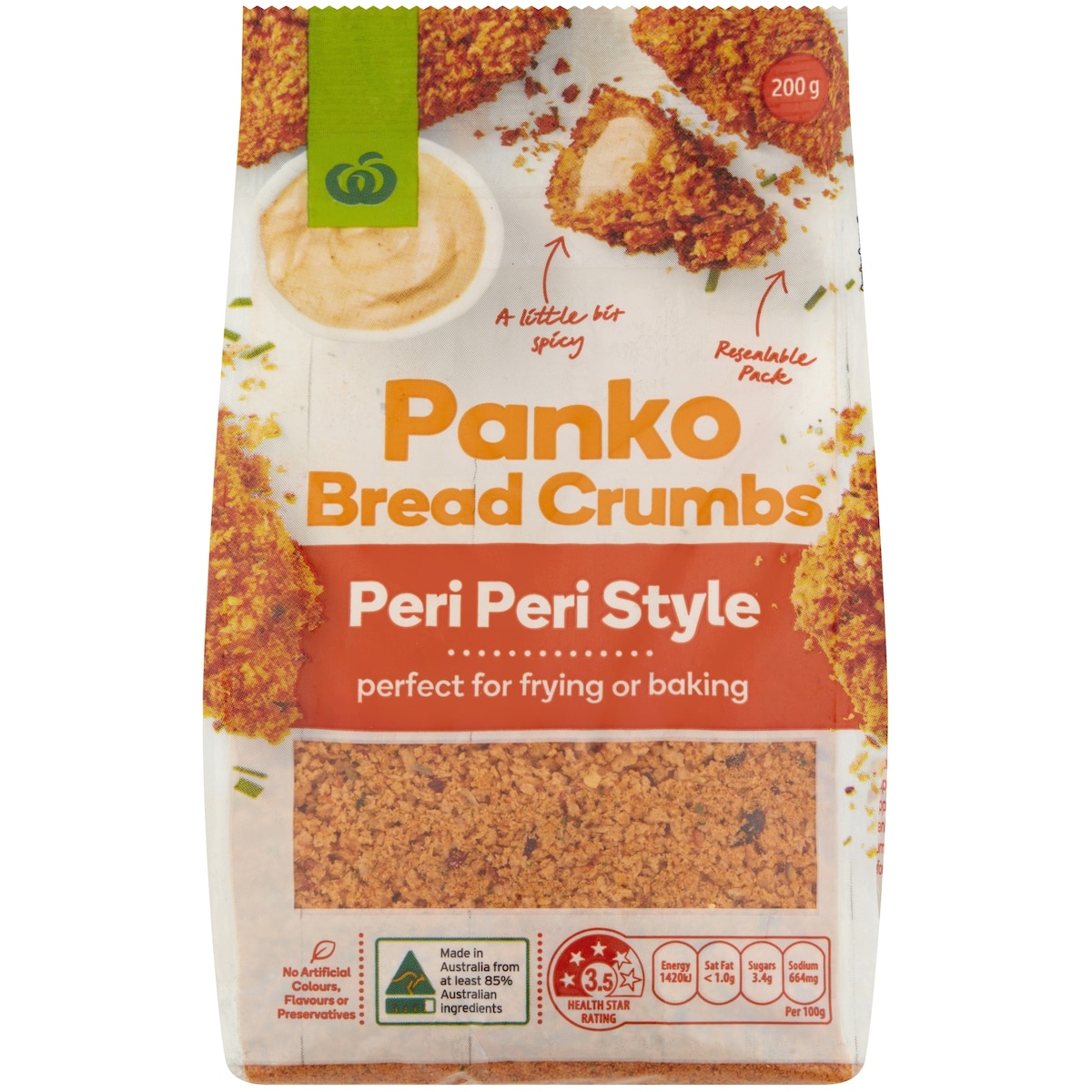 Woolworths Peri Peri Panko Crumb 200g bunch