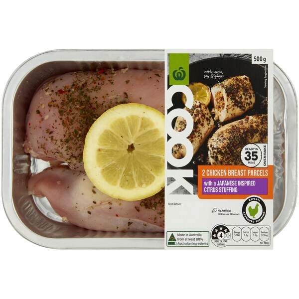 Woolworths Chicken Breast With Japanese Inspired Citrus Core 500g