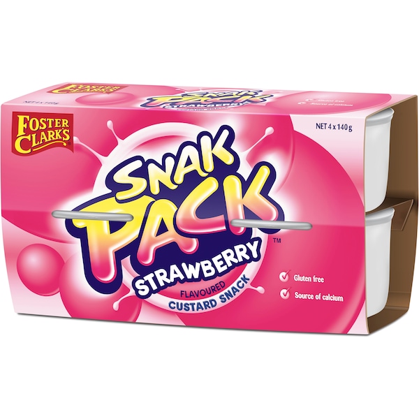 Foster Clark's Strawberry Custard 140g x 4 pack