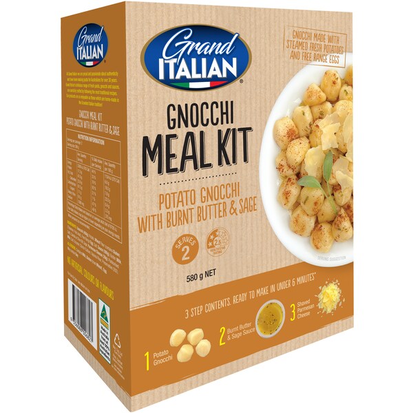 Grand Italian Meal Kit Potato Gnocchi With Burnt Butter & Sage 580g