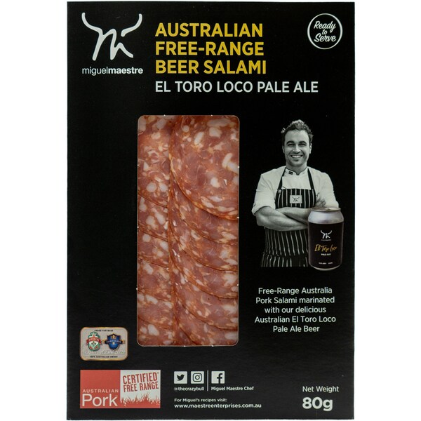 Miguel Maestre Free Range Beer Salami 80g