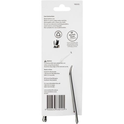 Woolworths Essentials Can Opener Chrome Each bunch