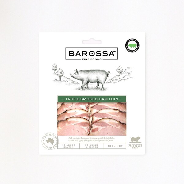 Barossa Fine Foods Triple Smoked Ham Loin 100g
