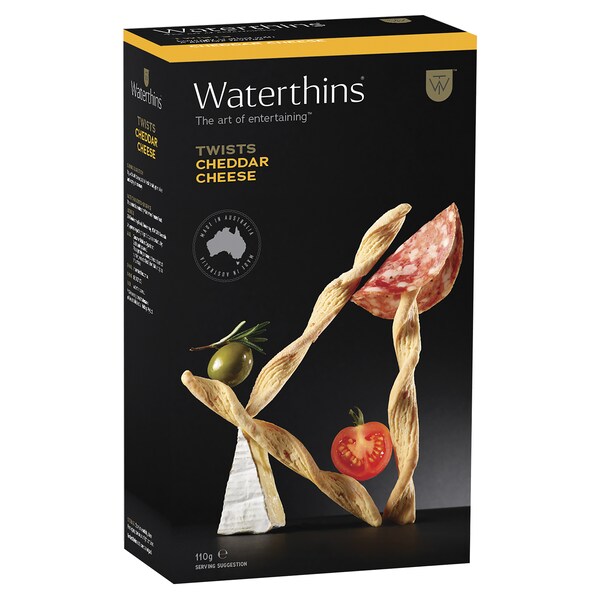 Waterthins Crispbread Classic Cheddar Twists 110g