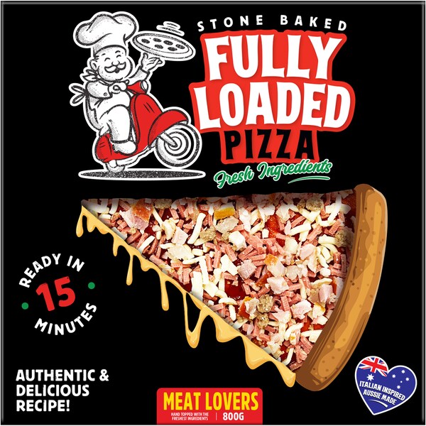 Della Rosa Fully Loaded Stone Baked Meat Lovers 800g