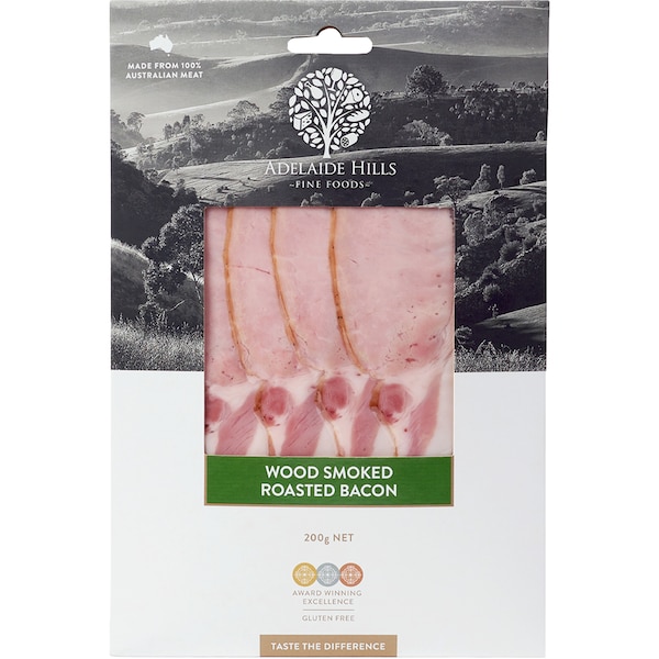 Adelaide Hills Wood Smoked Roasted Bacon 200g
