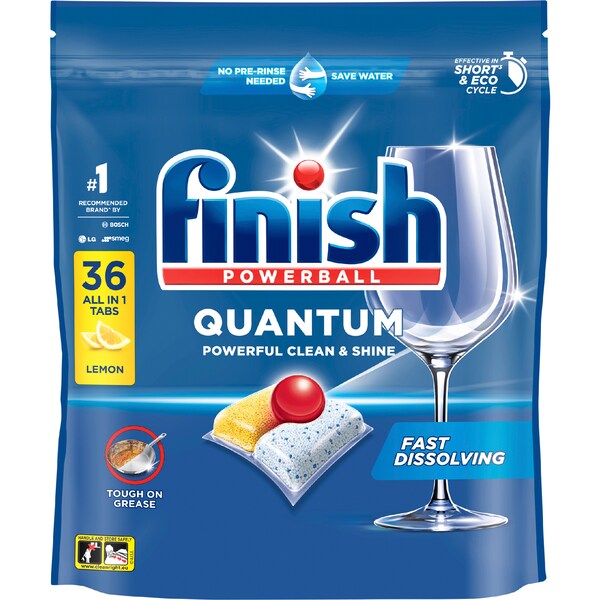 Finish Quantum Lemon Dishwashing Tablets 36 pack