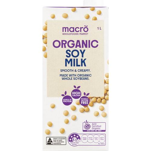 Macro Organic Soy Long Life Milk 1l bunch