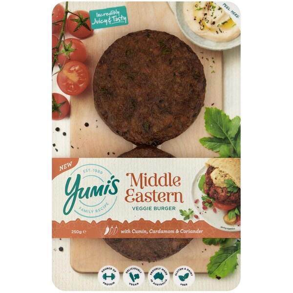 Yumi's Middle Eastern Veggie Burger 250g