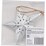 Christmas Divine Metal Star Silver Ornament Each