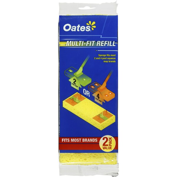 Oates Mop Multifit Sponge Refill 2 Pack