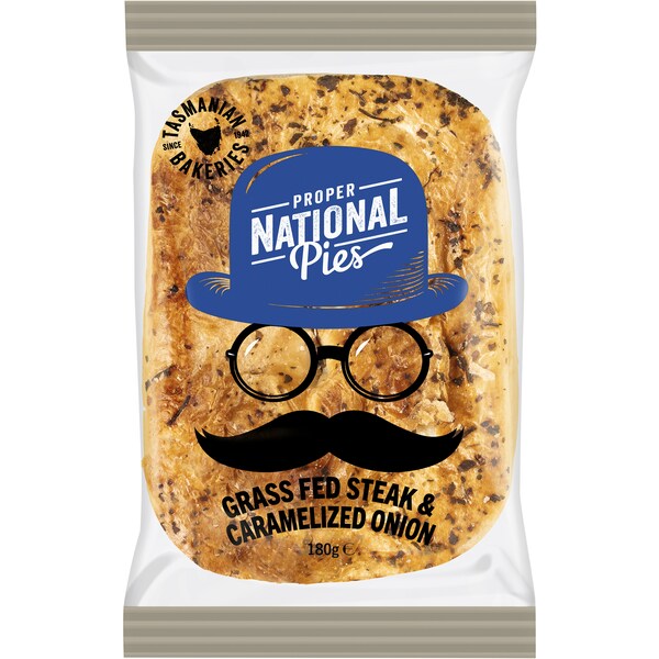 National Pies Grass Fed Steak & Caramelized Onion Pie 180g