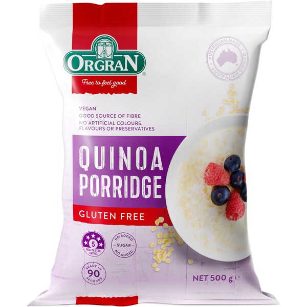 Orgran Gluten Free Porridge Quinoa 500g