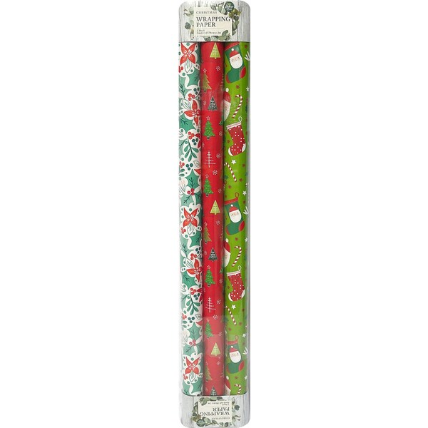 Christmas Wrapping Paper Fun 3m 3 Pack