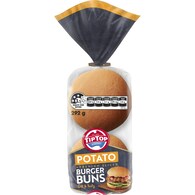 Tip Top Potato Burger Buns BBQ Bread Rolls Bakery