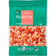 Woolworths Cooked & Peeled Cocktail Prawns Tail On