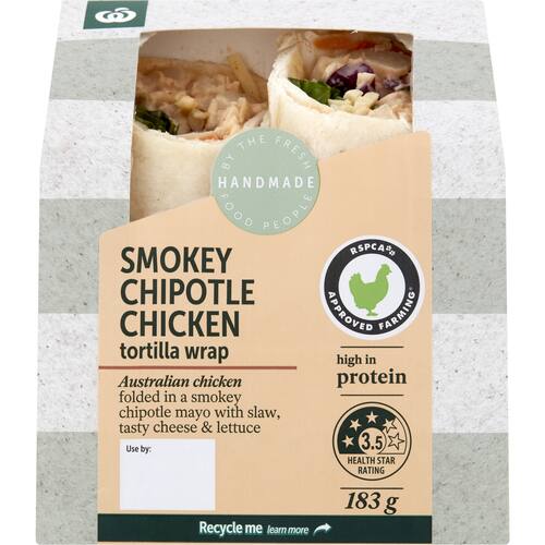 Woolworths Smoky Chipotle Chicken Wrap 183g bunch