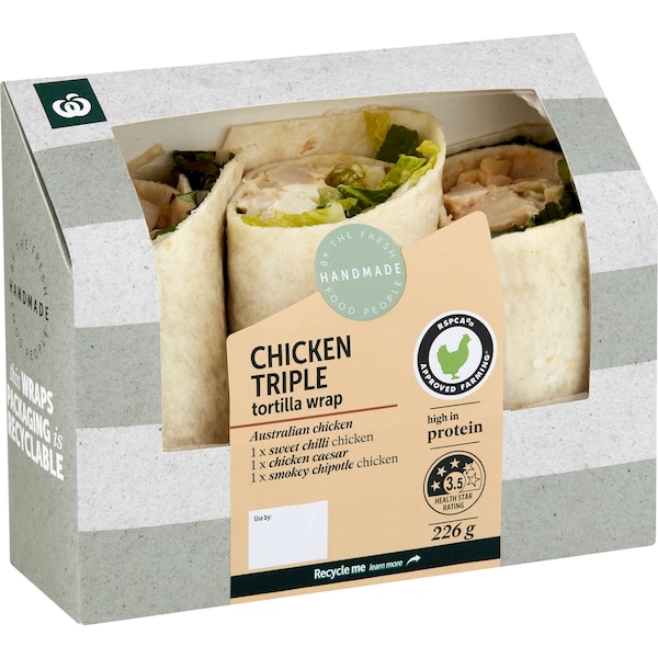 Woolworths Triple Chicken Wrap 221g
