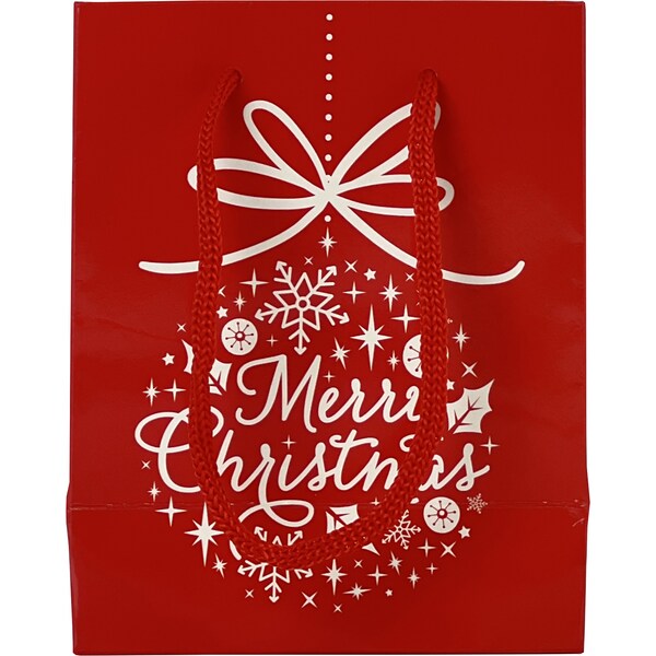 Christmas Gift Bag Red Merry Christmas Small Each