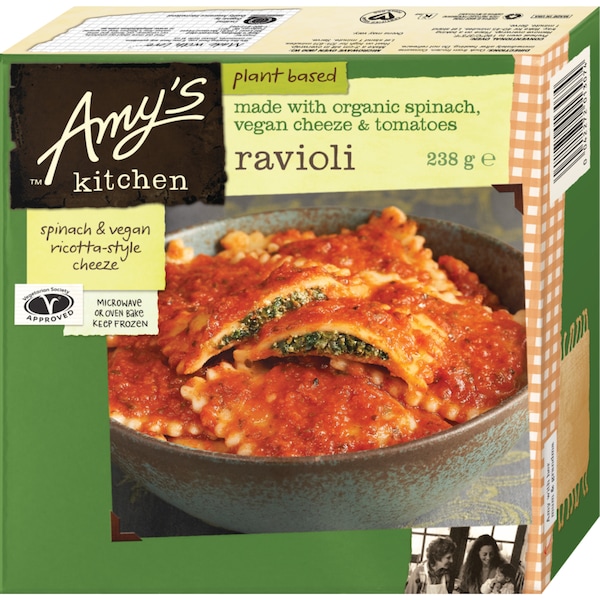 Amy's Kitchen Plant Based Spinach & Vegan Ricotta Style Cheeze Ravioli 238g