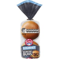 Tip Top Gourmet Burger Buns BBQ Bread Rolls Bakery