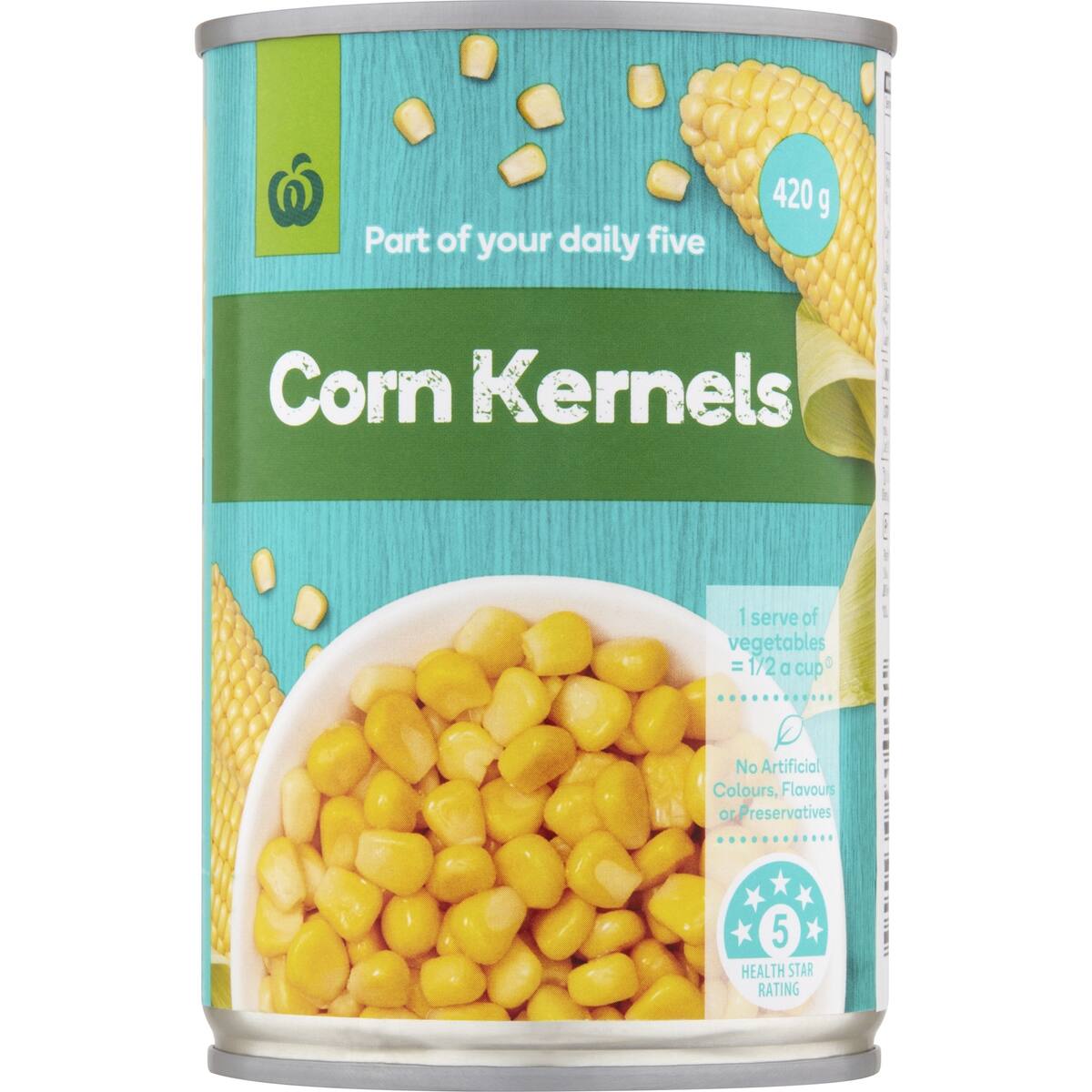 Woolworths Corn Sweet Kernels 420g bunch
