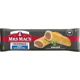 Mrs Mac's Microwave Giant Sausage Roll Frozen 175g – Woolworths
