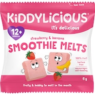 Kiddylicious Smoothie Melts Strawberry & Banana 12+ Months