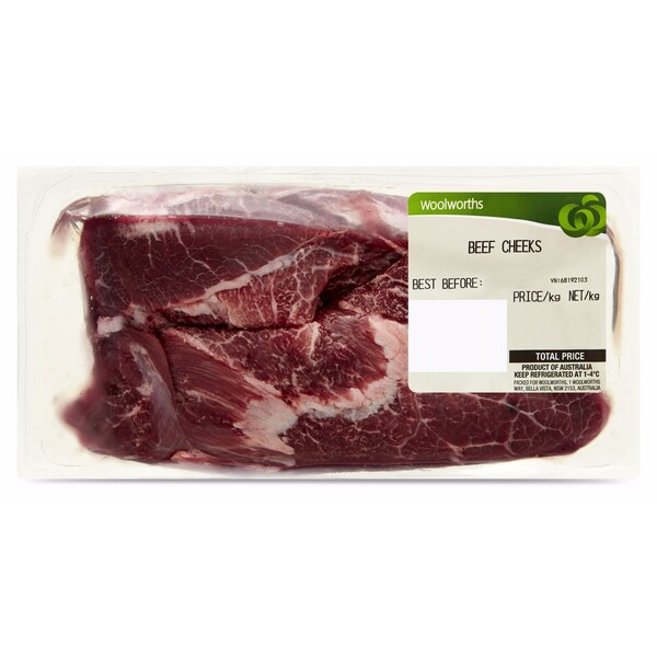 Woolworths Beef Offal Cheeks 350g - 650g